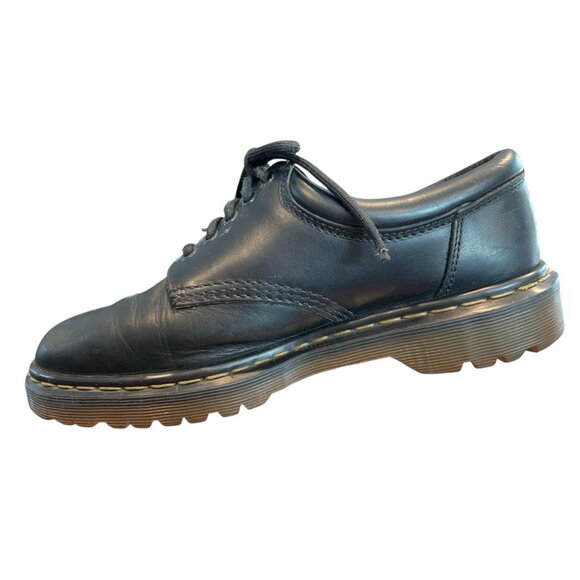 Vintage Dr Martens 8053 Crazy Horse Black Leather Oxford Shoes UK Size 8 England main image 14